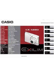 Casio Exilim EX S 880 manual. Camera Instructions.